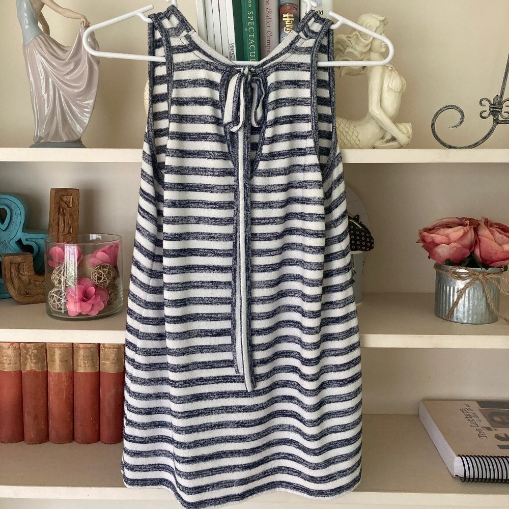 Market & Spruce Sleeveless Striped Tie Back Tank - Size Small